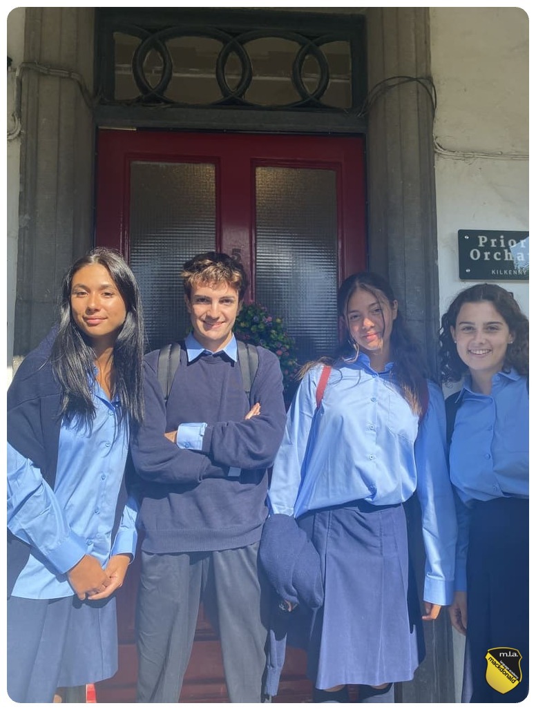 Students in their school uniform