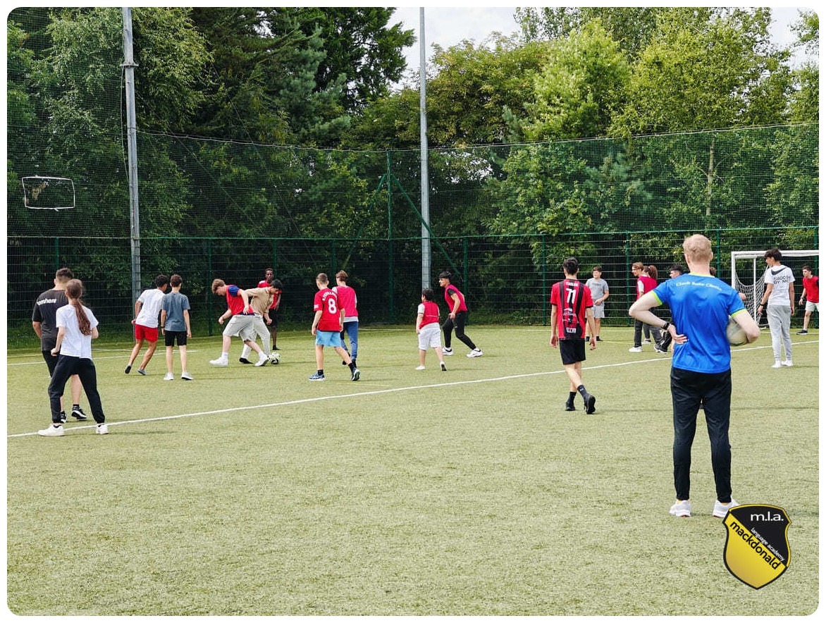 Students during a sports activity